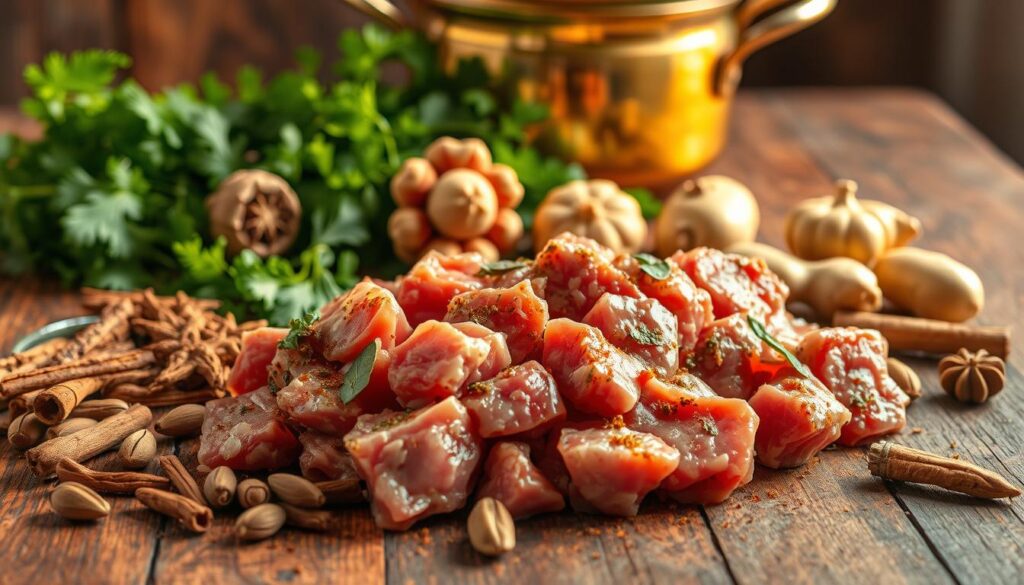 Goat Meat Cooking Ingredients